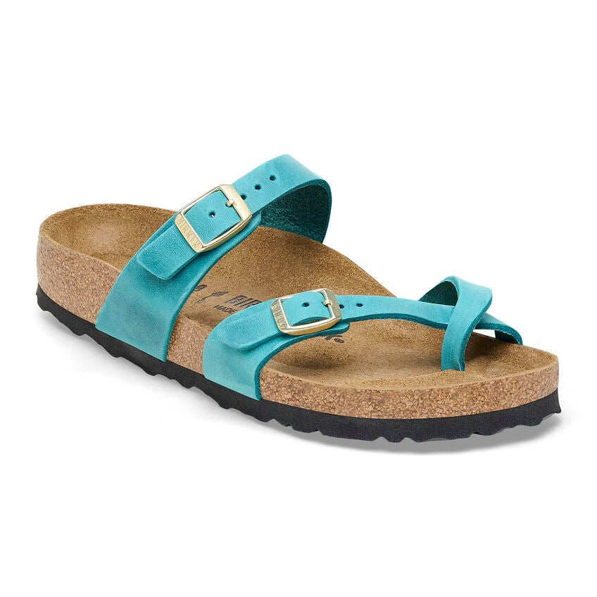 Mayari Strappy Sandal in Oiled Leather Biscay Bay