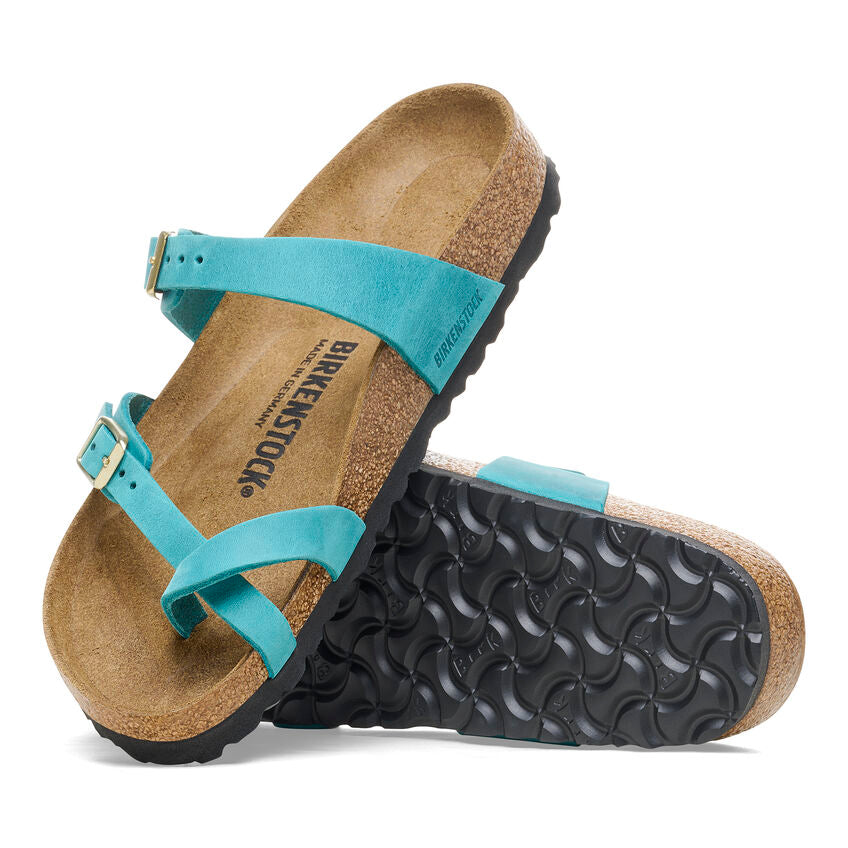 Mayari Strappy Sandal in Oiled Leather Biscay Bay