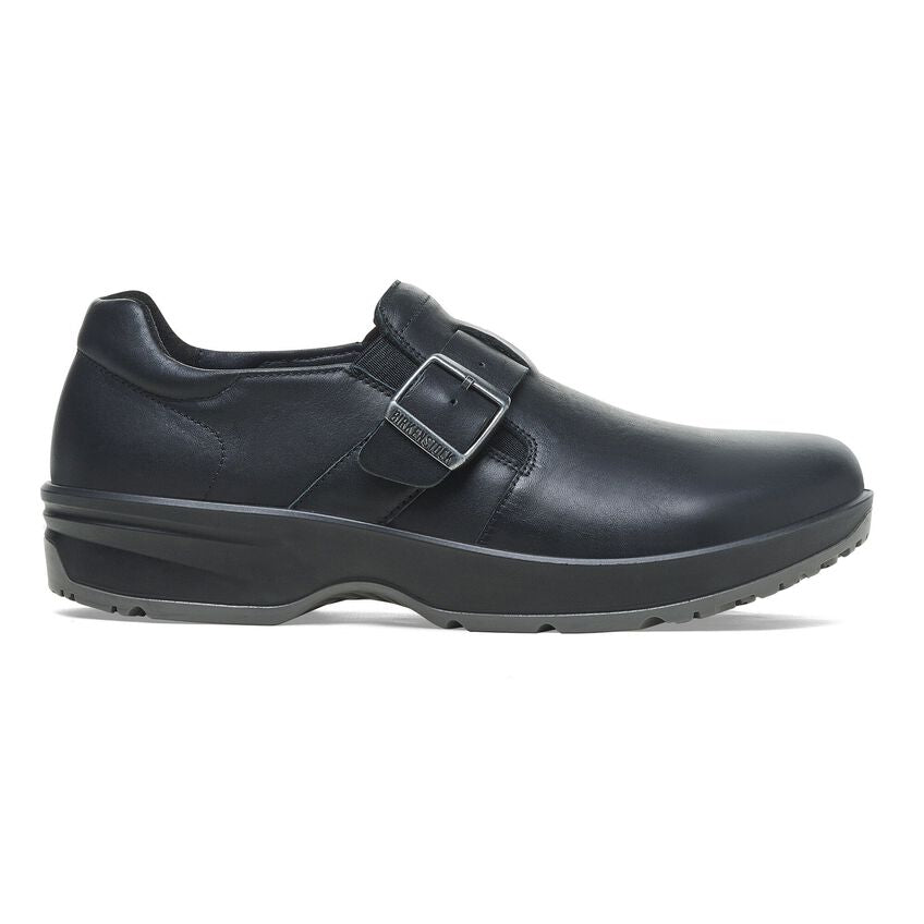 Caris Pro Leather Work Clog in Black