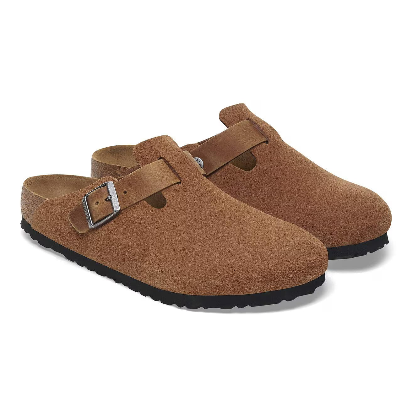Boston Buckle Classic Footbed Mule in Cognac