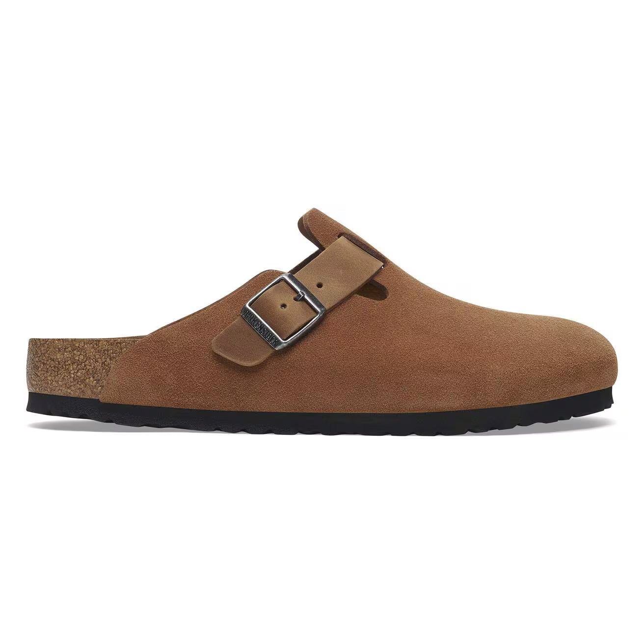 Boston Buckle Classic Footbed Mule in Cognac