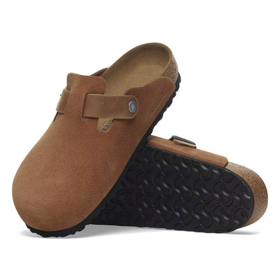 Boston Buckle Classic Footbed Mule in Cognac