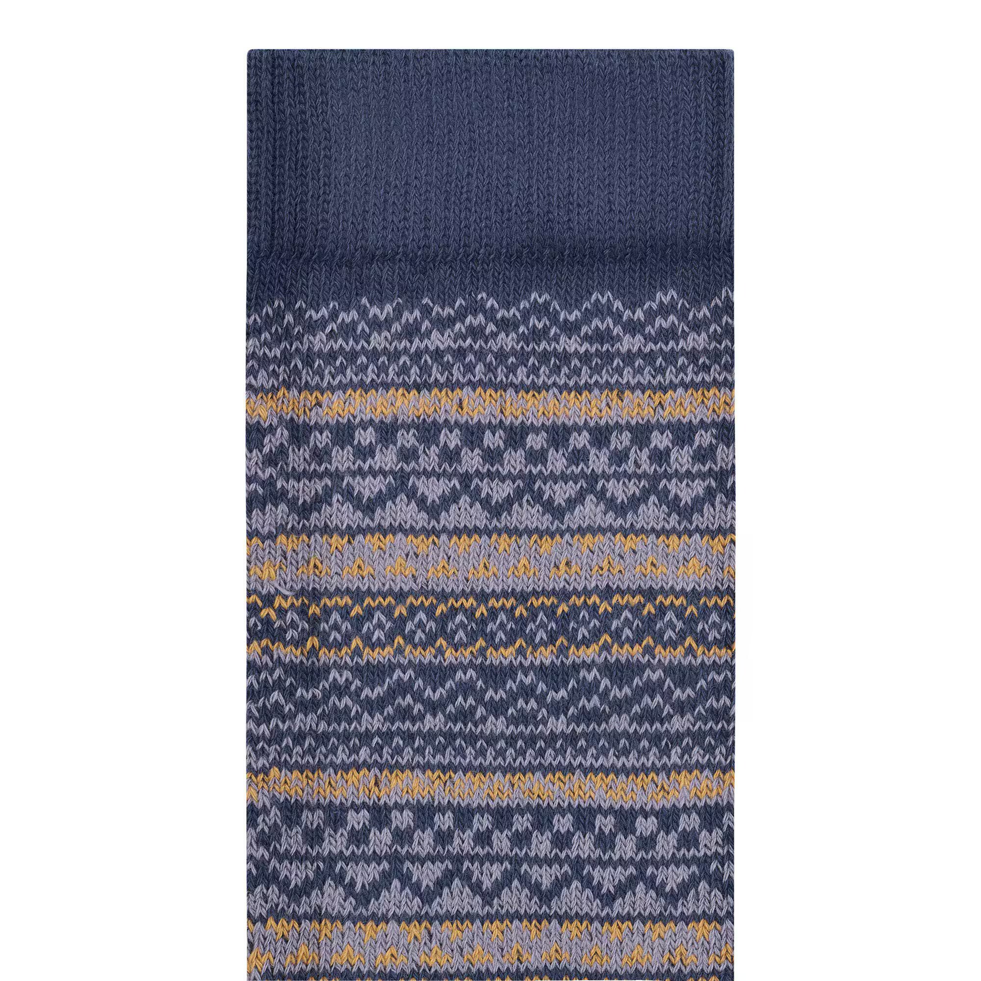 Cotton Pattern Socks in Navy