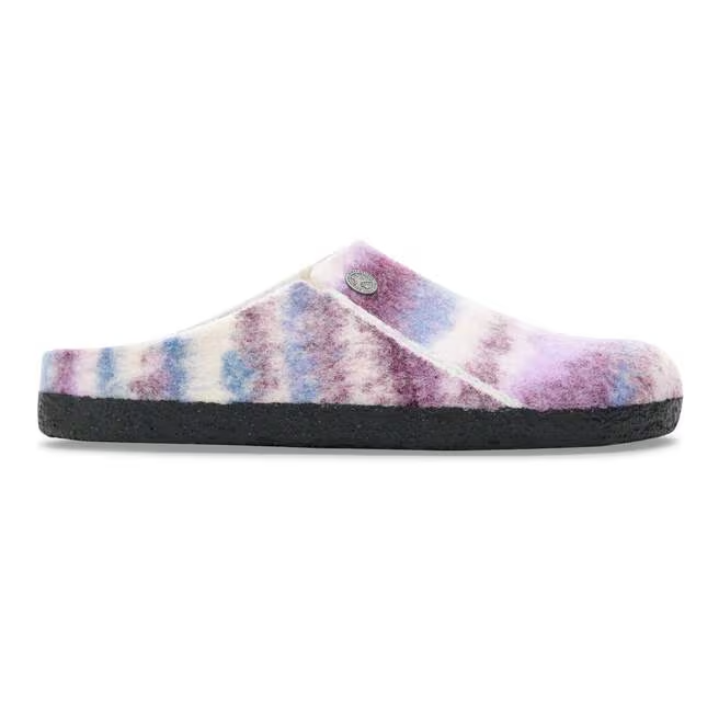 Zermatt Shearling Mule Slipper in Dyed Stripes Mauve