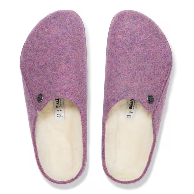 Zermatt Shearling Mule Slipper in Mauve Melange