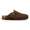 Boston Buckle Soft Footbed Mule in Carafe Suede