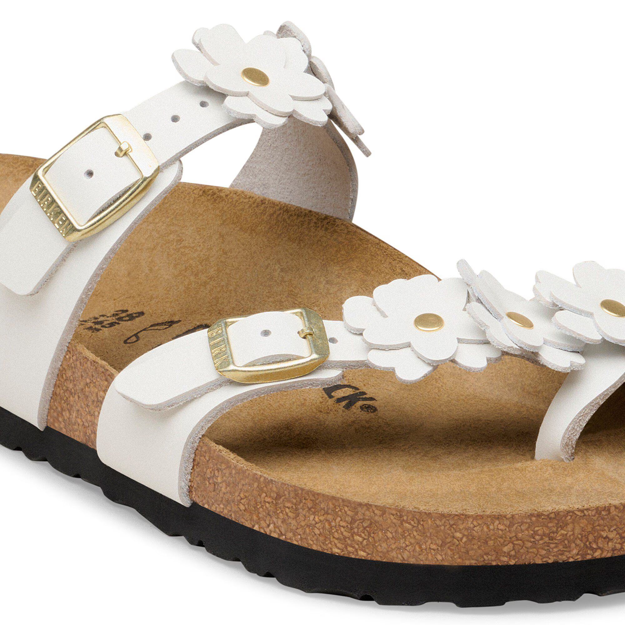 Mayari Flower Strappy Sandal in White