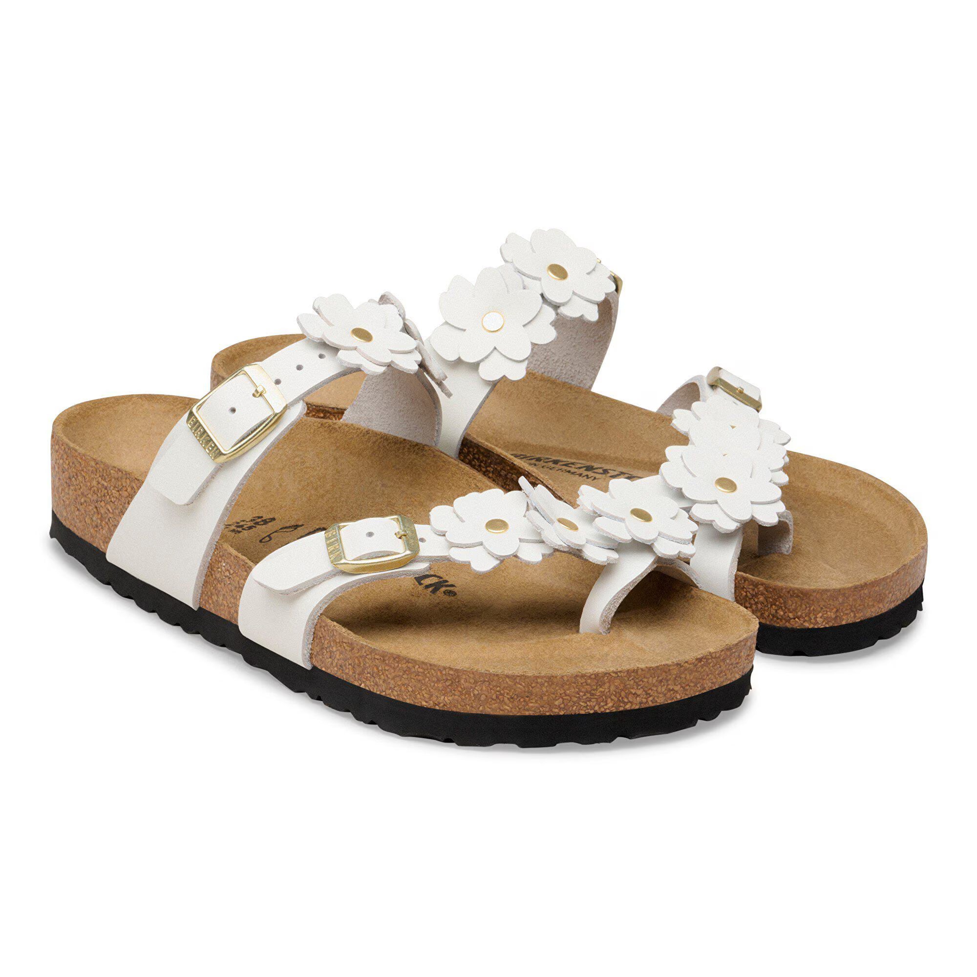 Mayari Flower Strappy Sandal in White