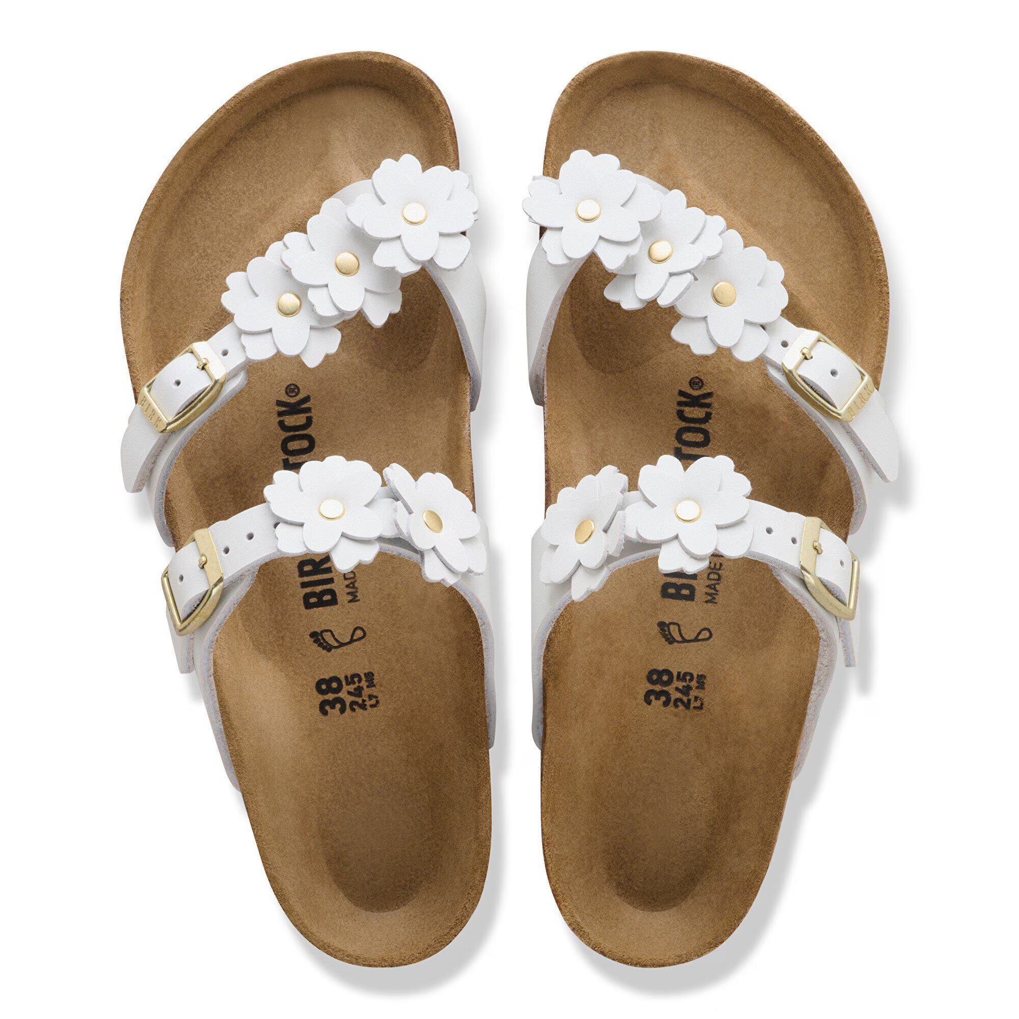 Mayari Flower Strappy Sandal in White