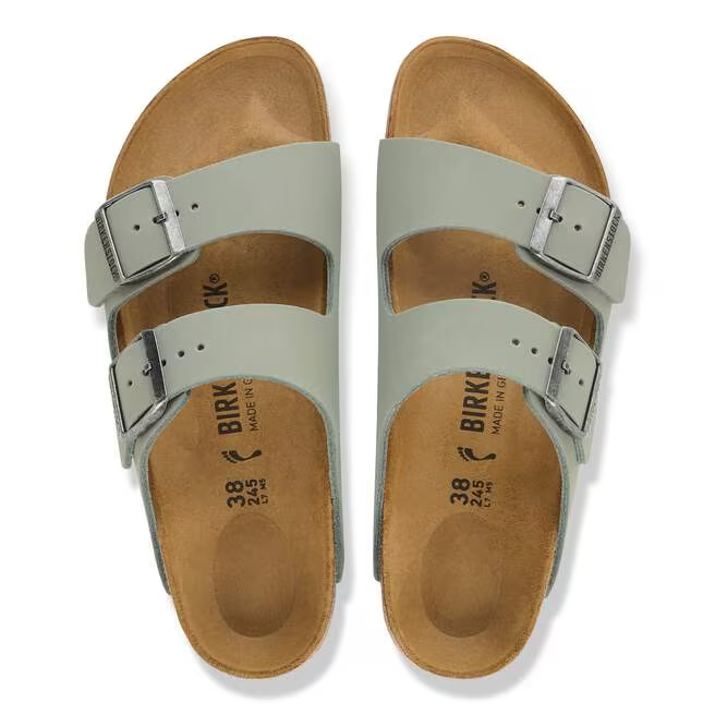 Arizona Classic Footbed Sandal in Pure Sage Oiled Leather