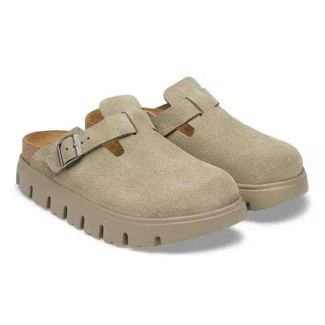 Boston Chunky Suede Leather In Taupe