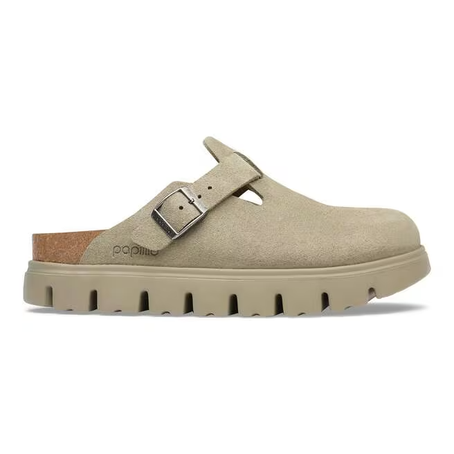 Boston Chunky Suede Leather In Taupe