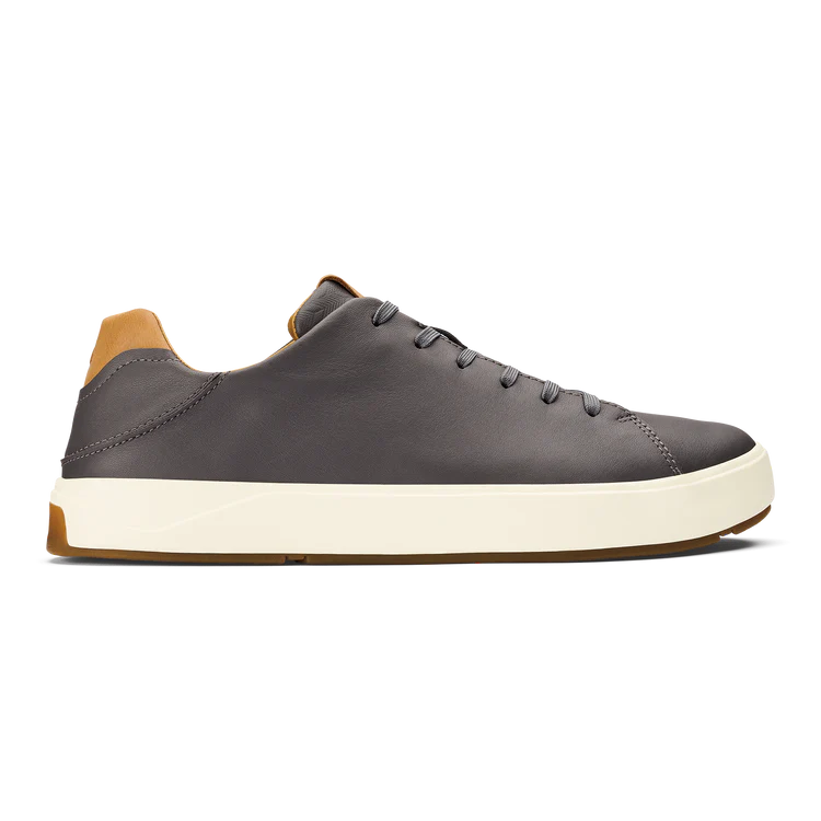 Lae'ahi Li Men's Leather Club Sneaker in Stone