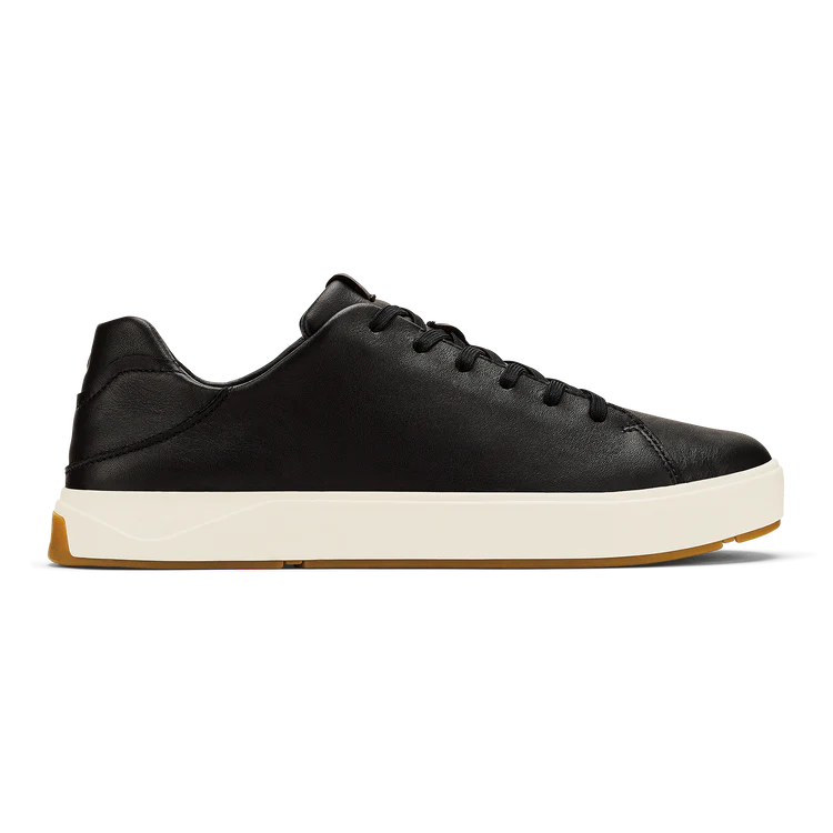 Lae'ahi Li 'Ili Men's Waxed Leather Sneaker in Onyx