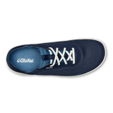Moku Pae Men's No Tie Boat Shoe in Trench Blue and Off White