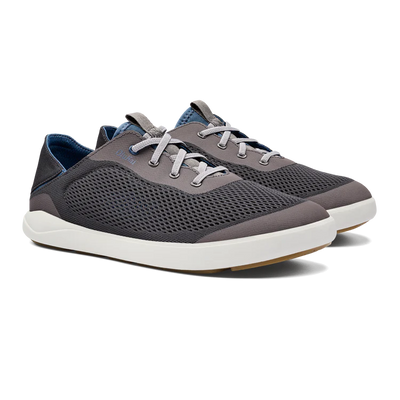 Moku Pae Men's No Tie Boat Shoe In Pavement and Vintage Blue