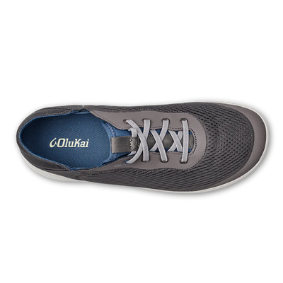 Moku Pae Men's No Tie Boat Shoe In Pavement and Vintage Blue