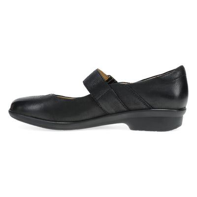 Collette Burnished Nubuck Mary Jane in Black WIDE