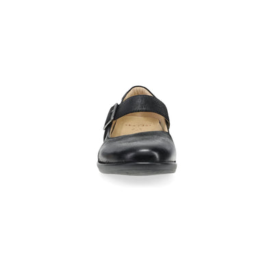 Collette Burnished Nubuck Mary Jane in Black WIDE