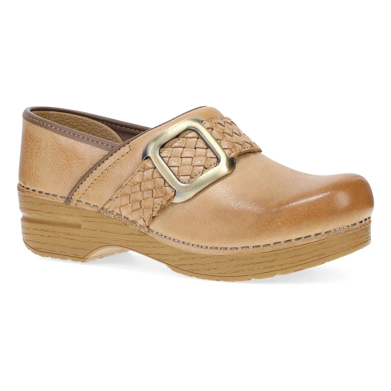 Professional Braided Clog With Iconic Buckle in Honey