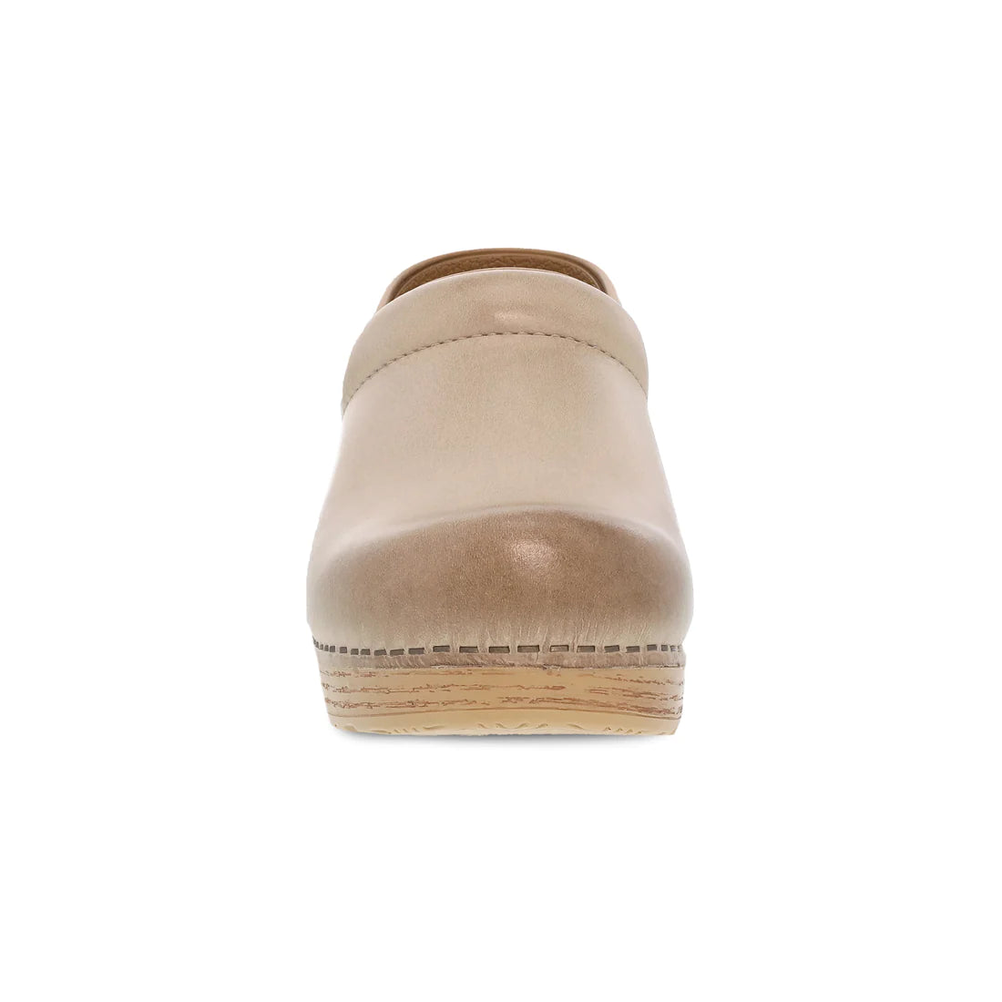 The Professional Clog in Sand Burnished Leather