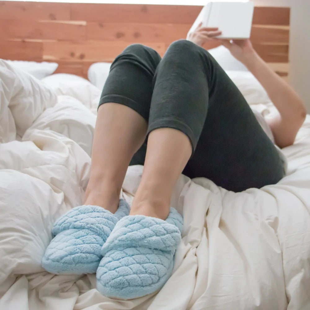 Women's Spa Wrap Slipper with Cloud Cushion® Comfort in Powder Blue