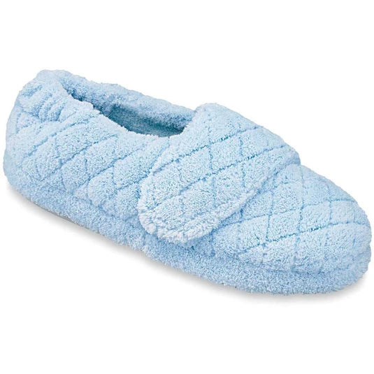 Women's Spa Wrap Slipper with Cloud Cushion® Comfort in Powder Blue