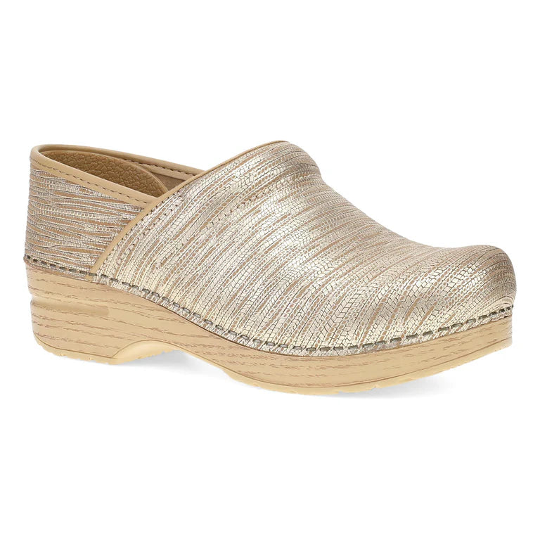 The Professional Clog in Gold Texture