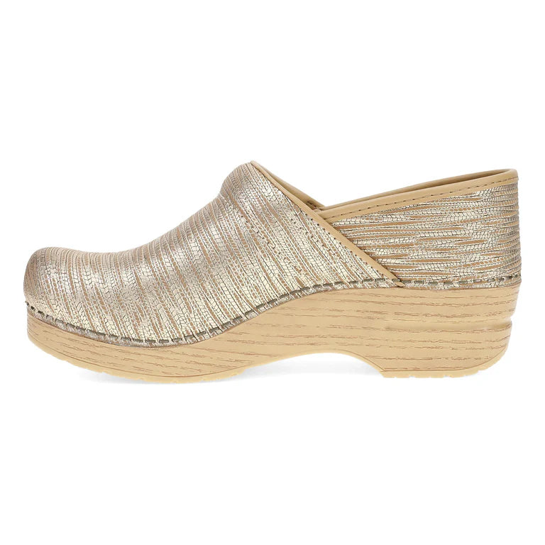 The Professional Clog in Gold Texture