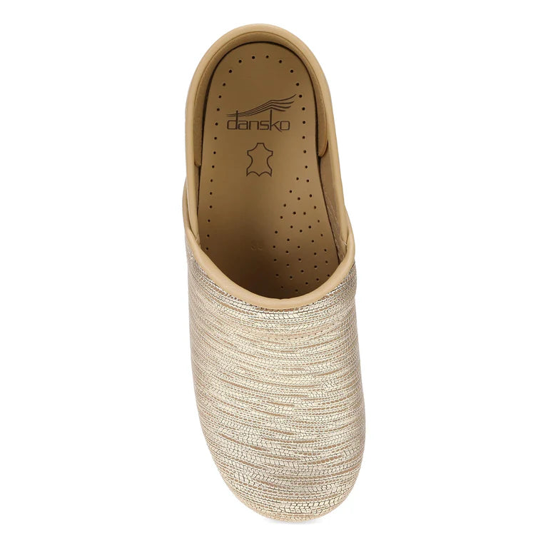 The Professional Clog in Gold Texture