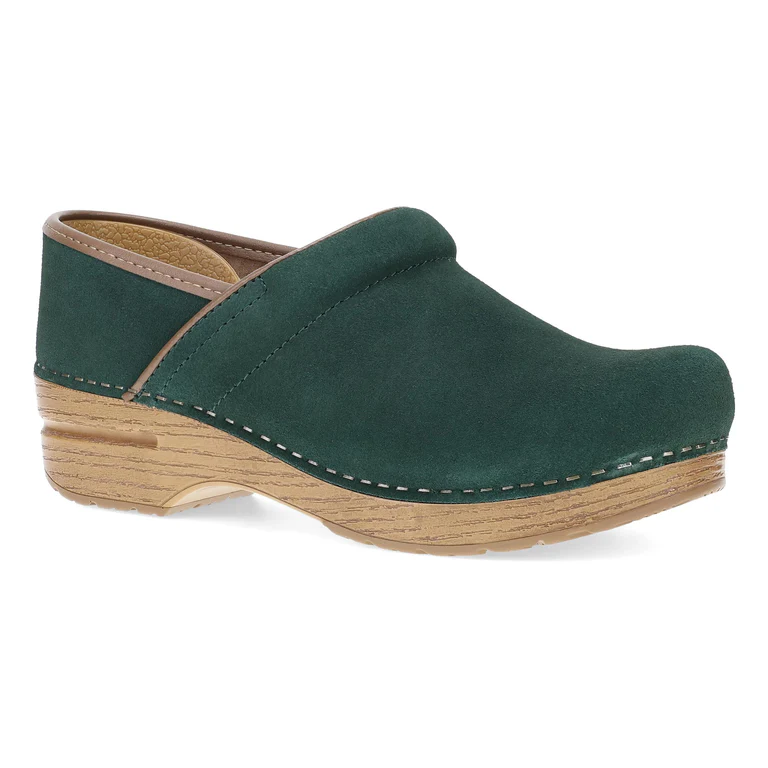 The Professional Clog in Evergreen Suede