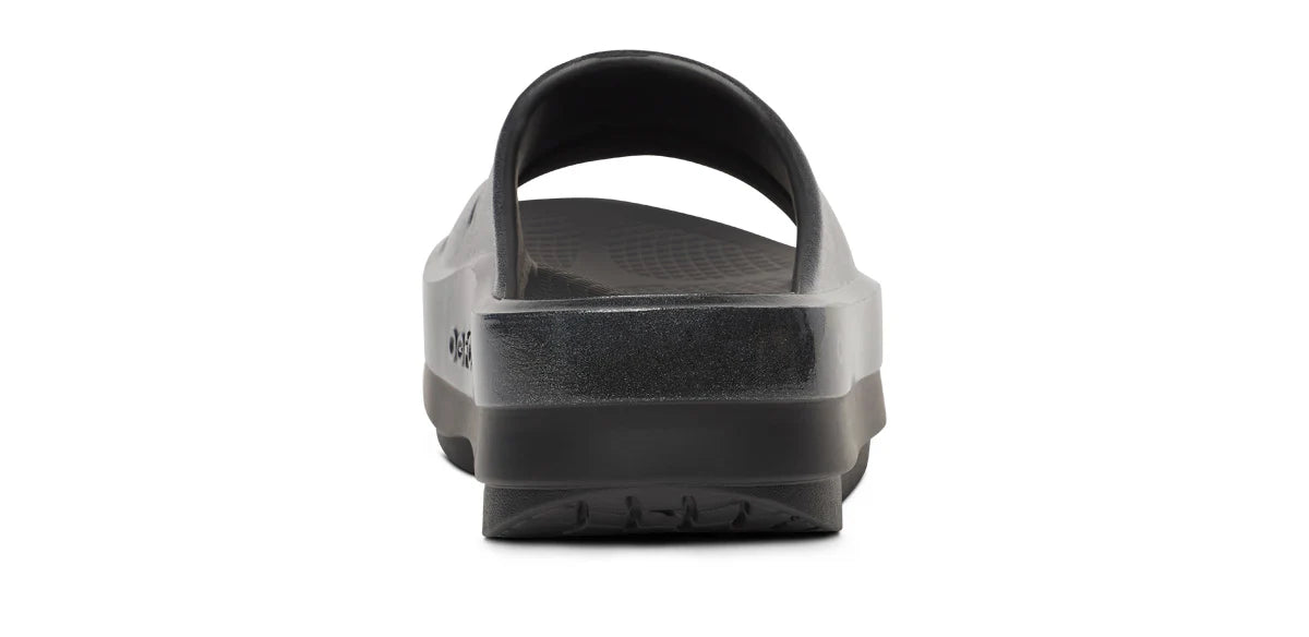 Women's OOmega OOah Slide Sandal in Black Sparkle