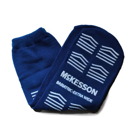 Slipper socks  Royal Blue XWIDE Bariatric Single Imprint