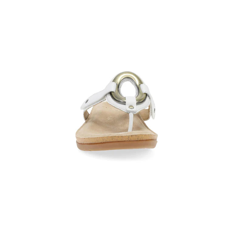 Rosalia Big Brass Sandals In White