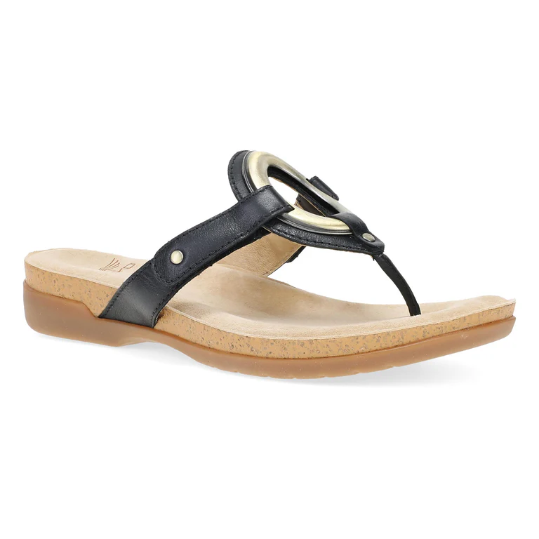 Rosalia Big Brass Sandals In Black