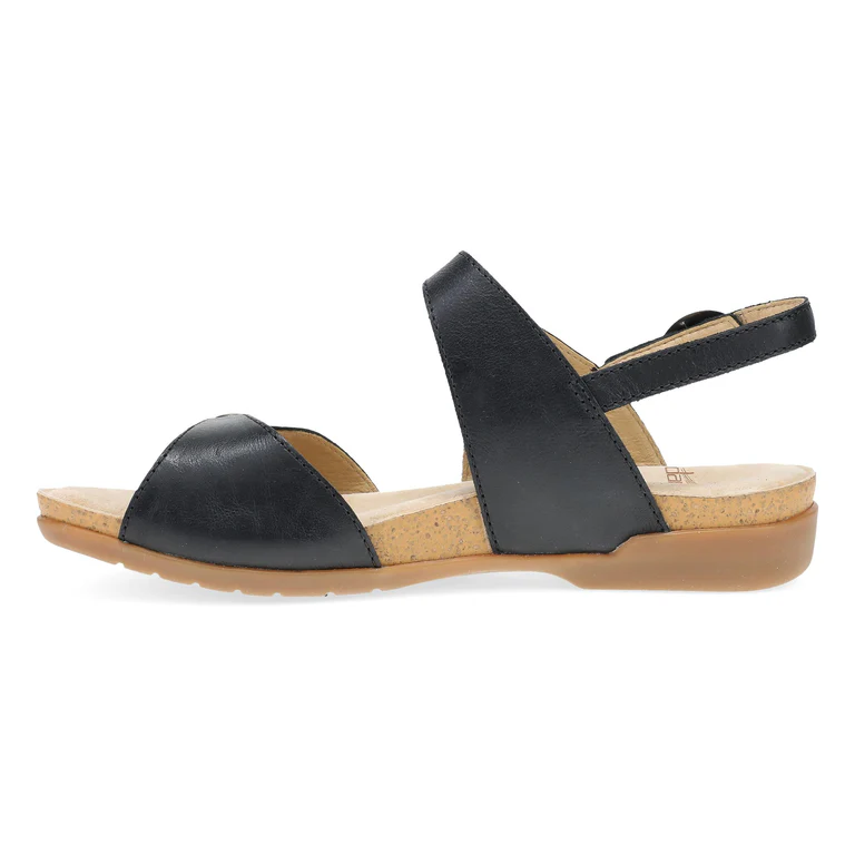 Ruthie Elegant Leather Sandals In Black