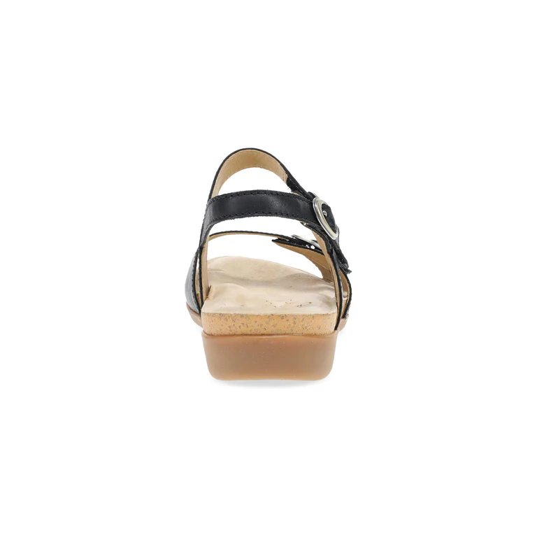 Ruthie Elegant Leather Sandals In Black