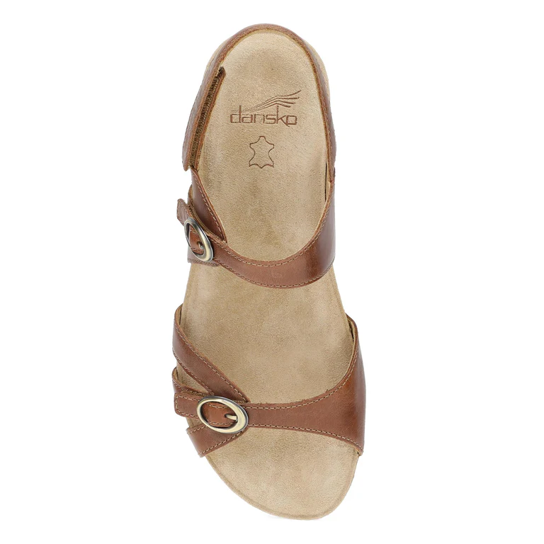 Ruthie Elegant Leather Sandals In Toffee