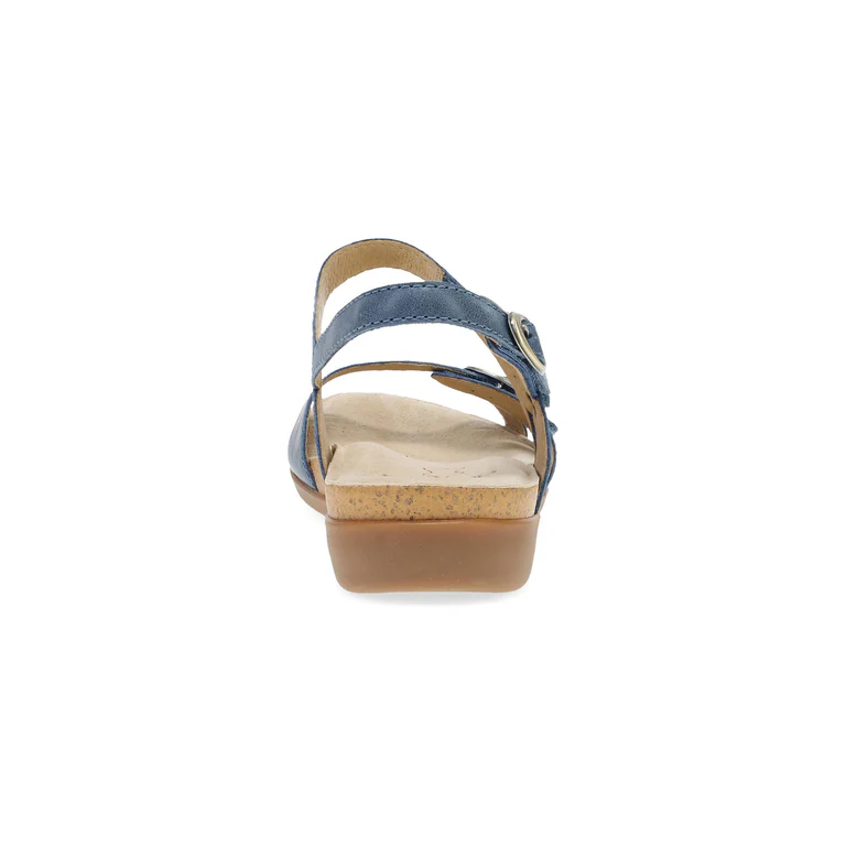 Ruthie Elegant Leather Sandals In Marine