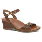 Arielle Adjustable Wedge Sandal in Tan