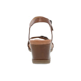 Arielle Adjustable Wedge Sandal in Tan