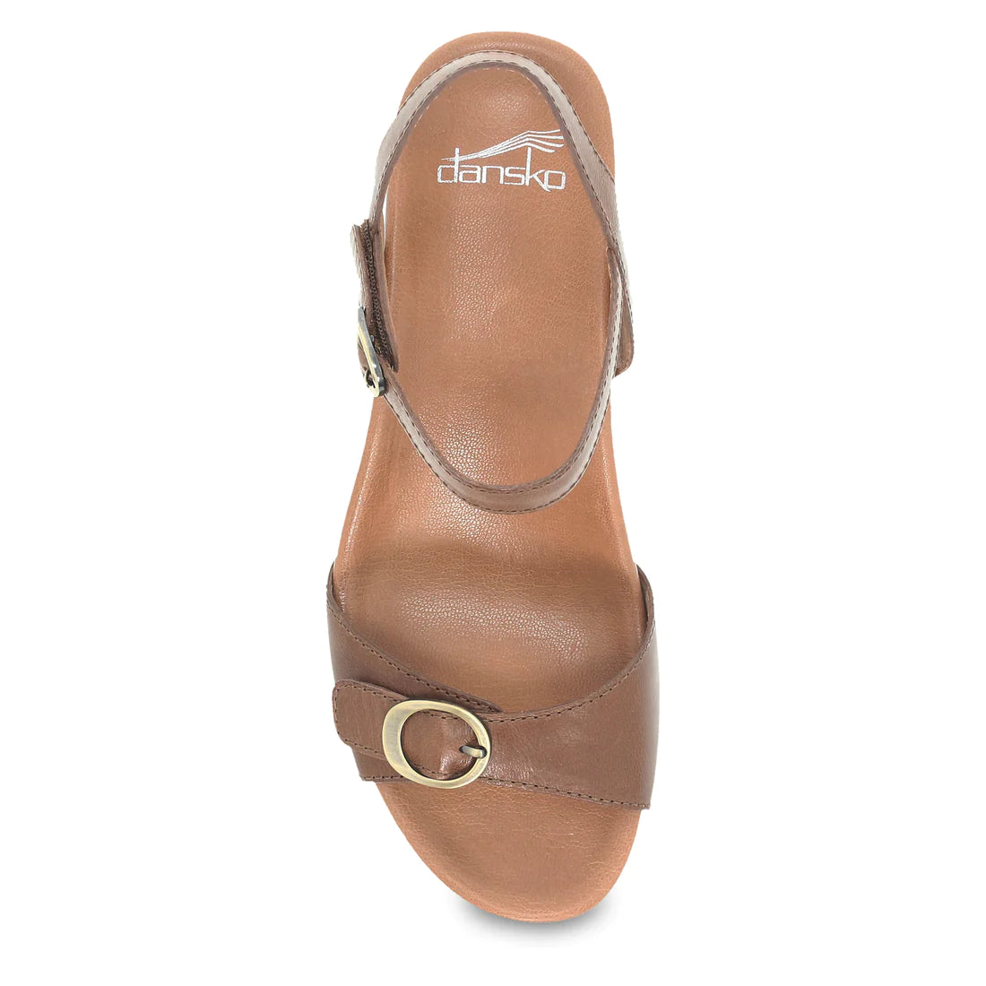 Arielle Adjustable Wedge Sandal in Tan