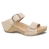 Tanya Burnished Adjustable Sandal in Linen