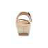 Tanya Burnished Adjustable Sandal in Linen