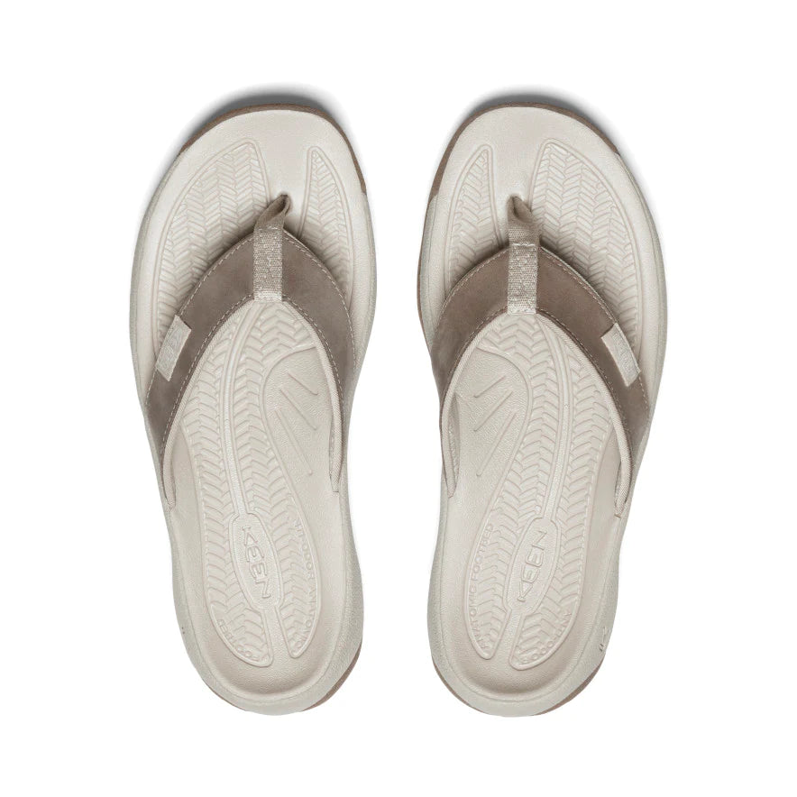 Kona Leather Flip-Flop in Brindle/Silver Birch