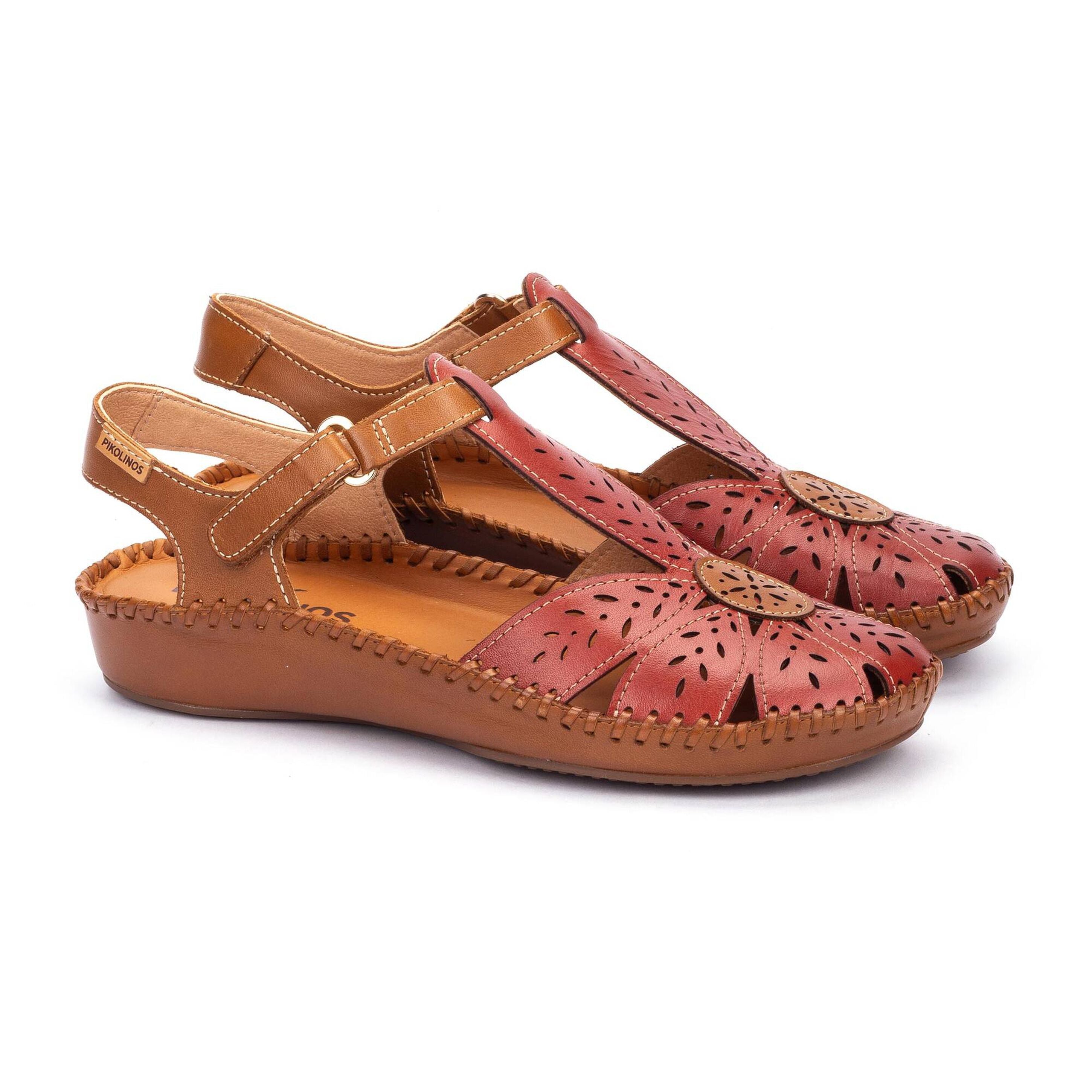 Vallarta Laser Palm T-Strap in Sandia