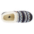 Women's Fairisle Hoodback Slipper with Indoor and Outdoor Sole in Navy