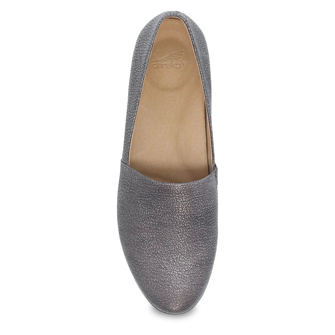 Larisa Modern Smoking Loafer in Metallic Pewter