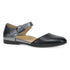 Liv Flat Mary Jane in Black/Pewter