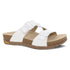 Dayna Two Strap Suede Sandal in White Croco